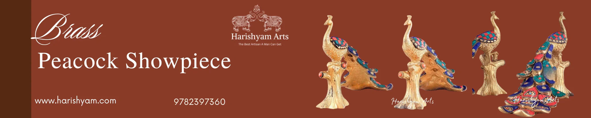 Brass Peacock Showpiece