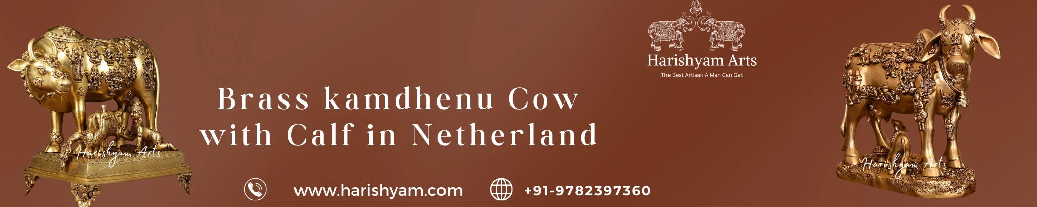 Buy Brass kamdhenu Cow with Calf in Netherland