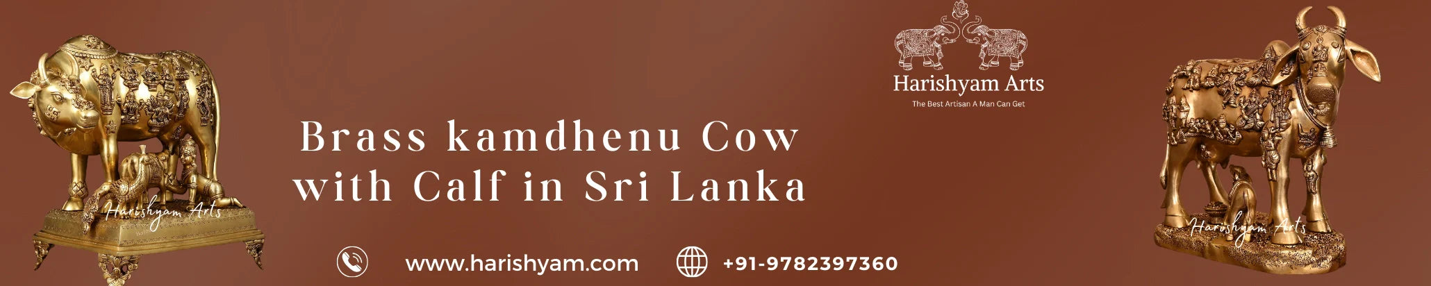 Buy Brass kamdhenu Cow with Calf in Sri Lanka