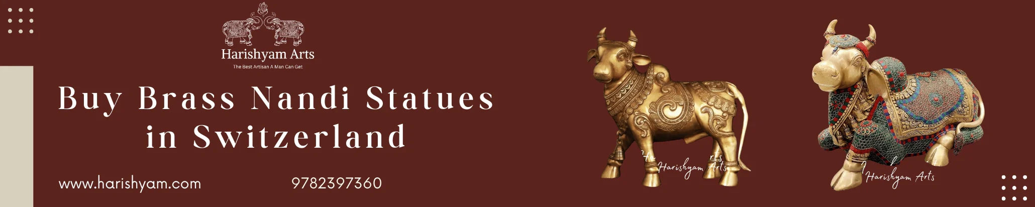 Buy Brass Nandi Statue in Switzerland