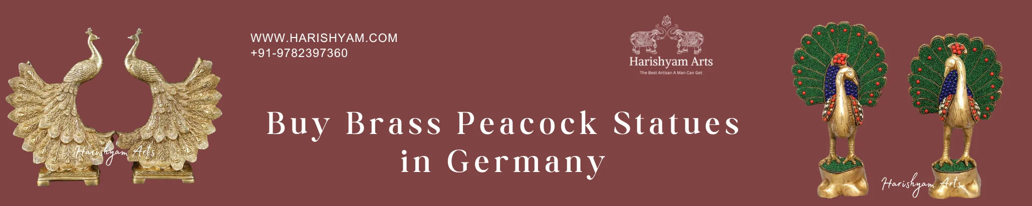 Buy Brass Peacock Statues in Germany