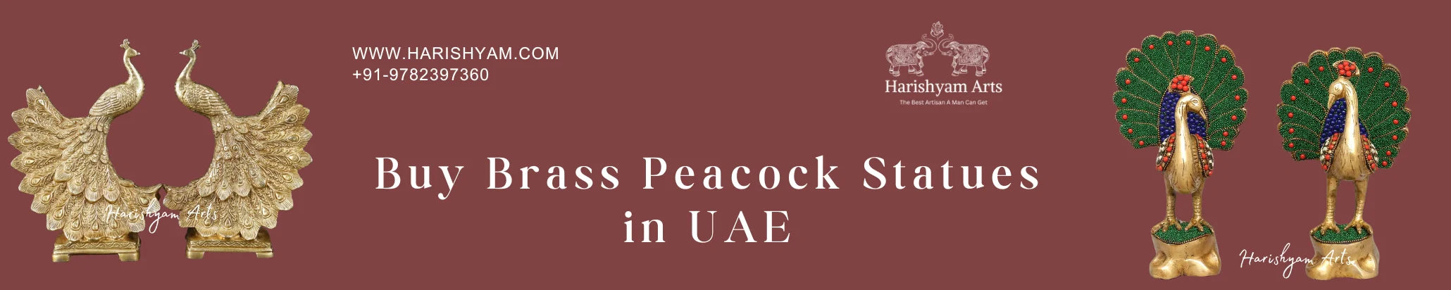Buy Brass Peacock Statues in UAE