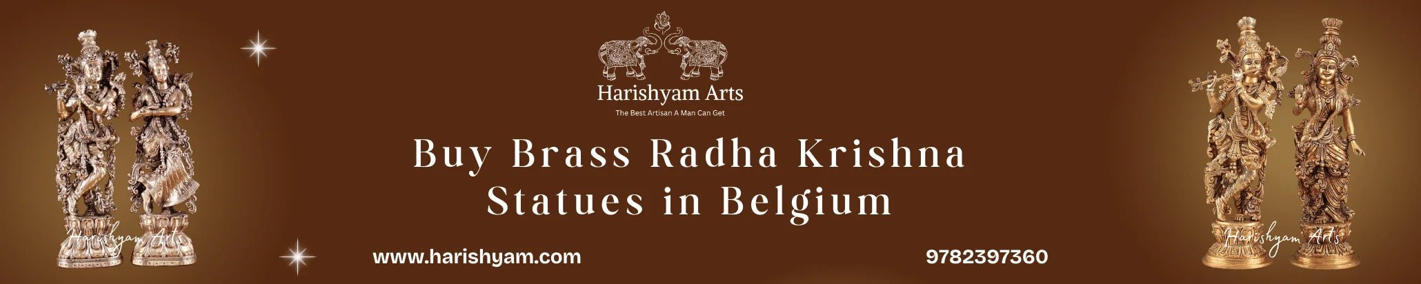 Buy Brass Radha Krishna Statues in Belgium
