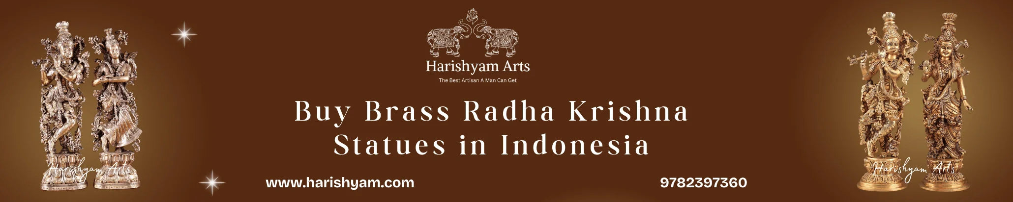 Buy Brass Radha Krishna Statues in Indonesia