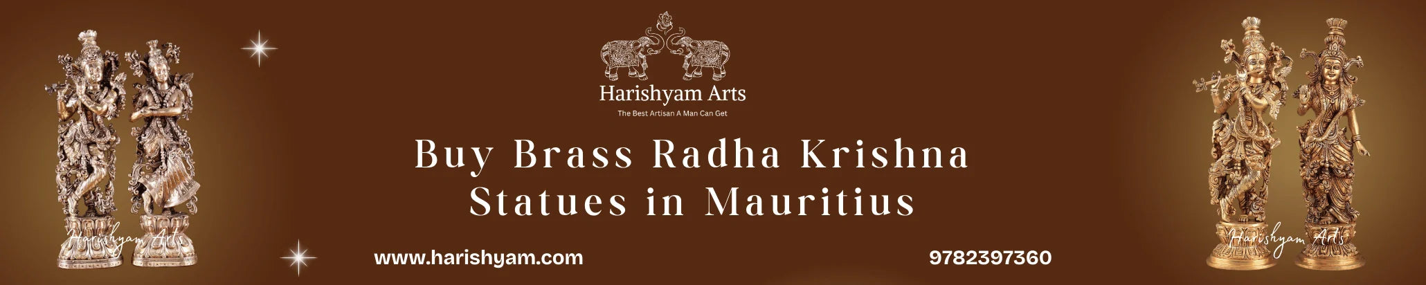 Buy Brass Radha Krishna Statues in Mauritius