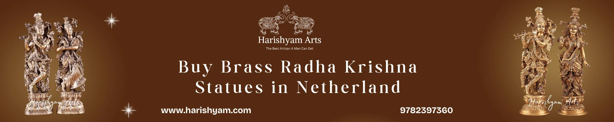 Buy Brass Radha Krishna Statues in Netherland