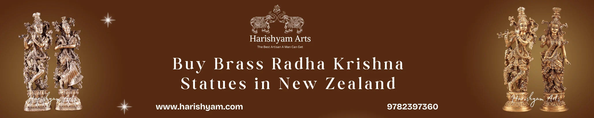 Buy Brass Radha Krishna Statues in New Zealand