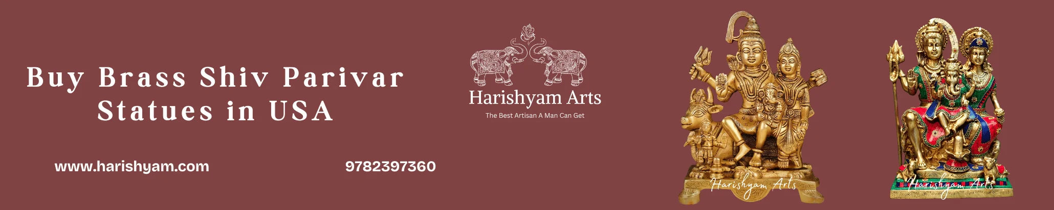 Buy Brass Shiv Parivar Statues in USA