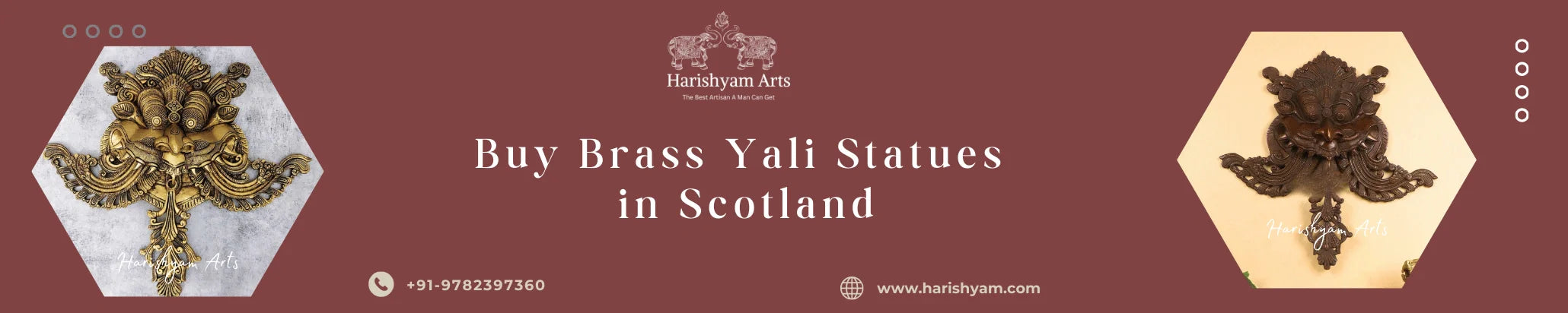 Buy Brass Yali statue in Scotland