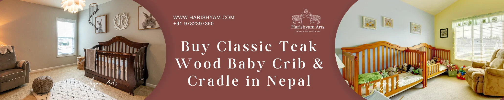 Buy Classic Teak Wood Baby Crib & Cradle in Nepal