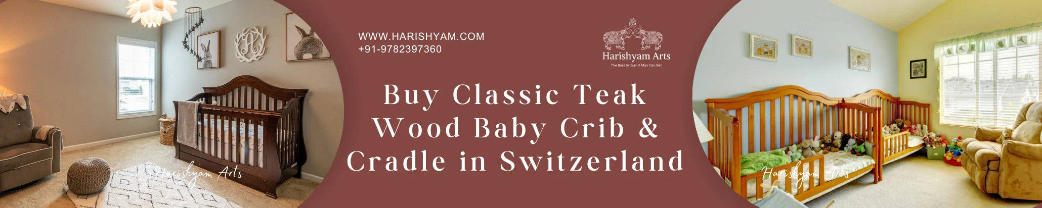 Buy Classic Teak Wood Baby Crib & Cradle in Switzerland