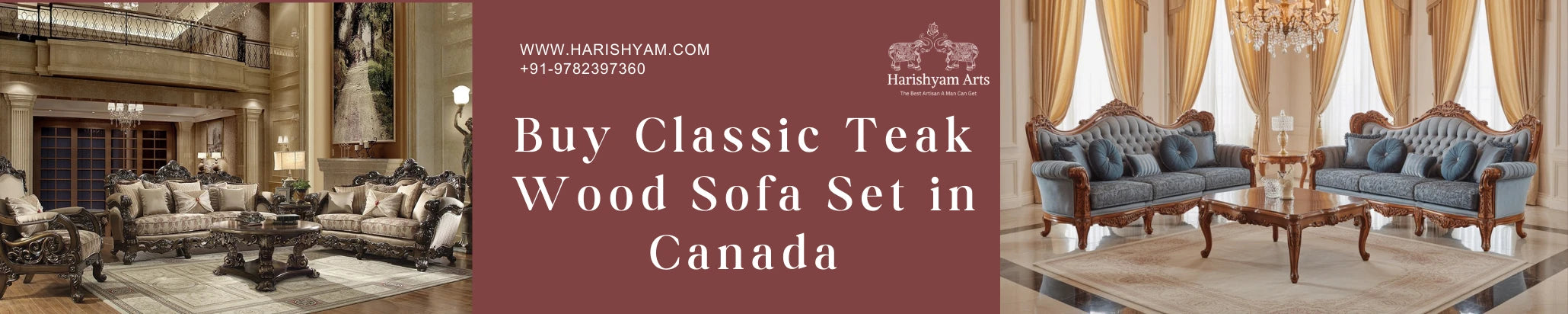 Buy Classic Teak Wood Sofa Set in Canada