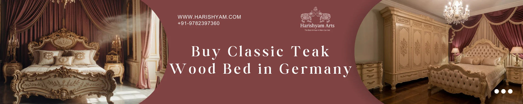 Buy Classic Teak Wood Bed in Germany