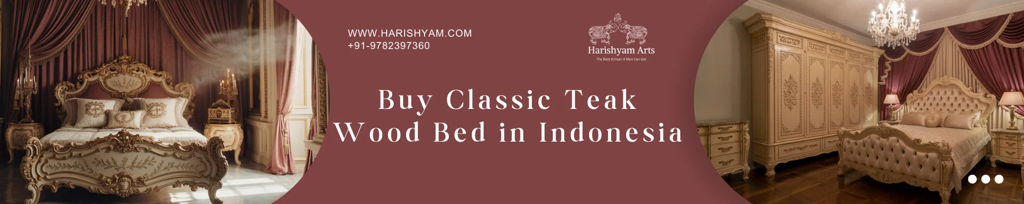 Buy Classic Teak Wood Bed in Indonesia