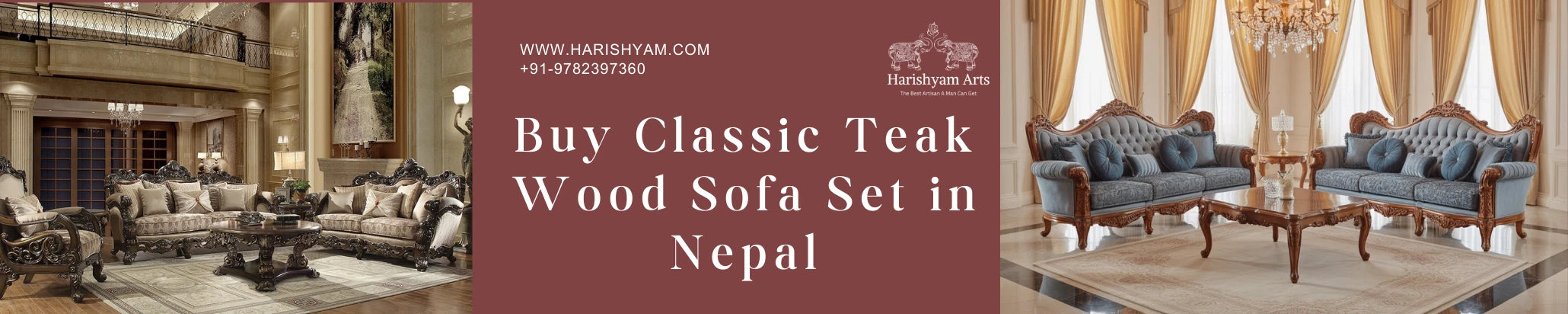Buy Classic Teak Wood Sofa Set in Nepal