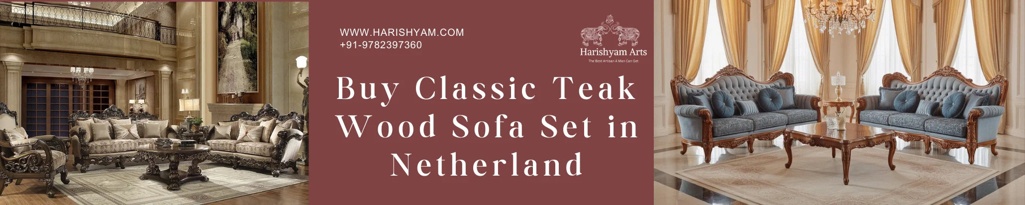 Buy Classic Teak Wood Sofa Set in Netherland