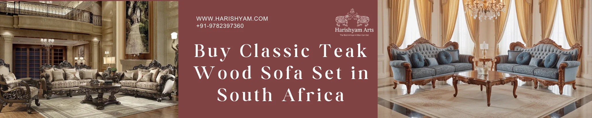 Buy Classic Teak Wood Sofa Set in South Africa