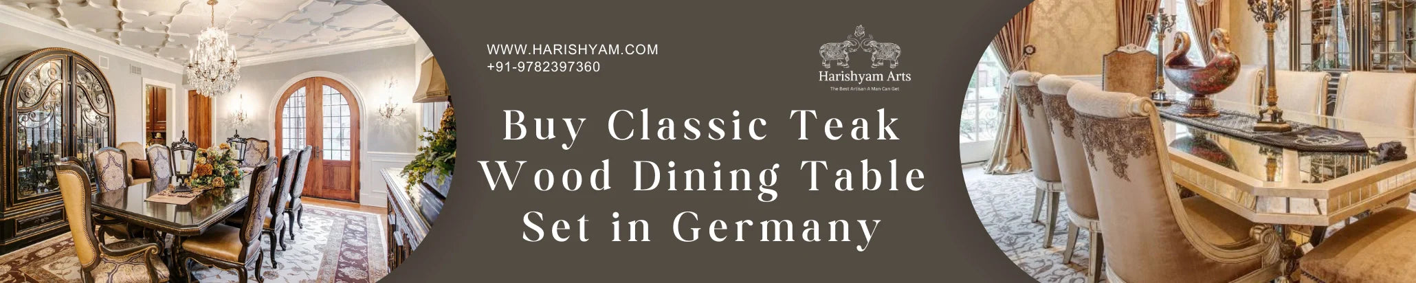 Buy Classic Teak Wood Dining Table Set in Germany