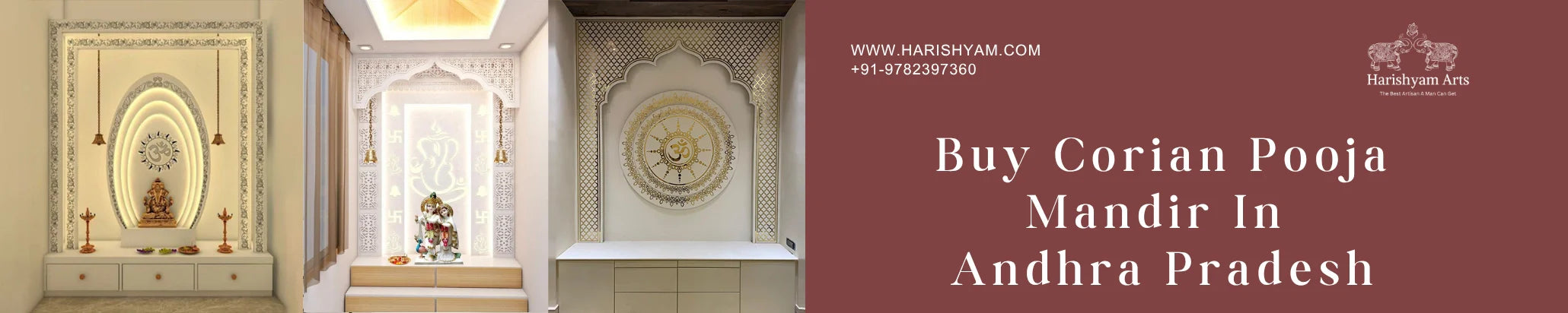 Buy Corian pooja mandir In Andhra Pradesh