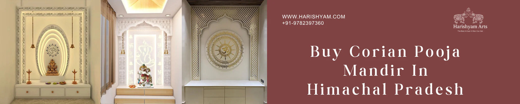 Buy Corian pooja mandir In Himachal Pradesh
