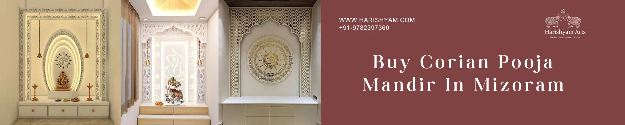 Buy Corian pooja mandir In Mizoram