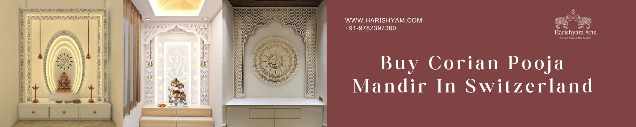 Buy Corian pooja mandir In Switzerland