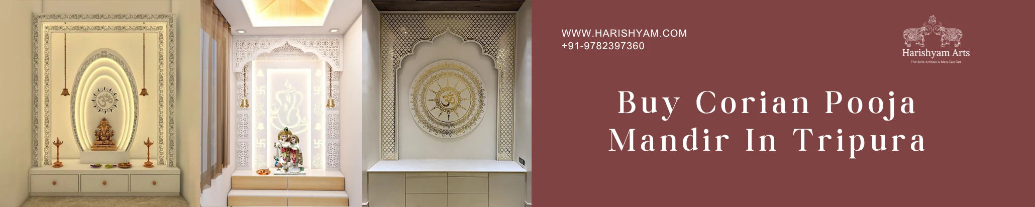 Buy Corian pooja mandir In Tripura