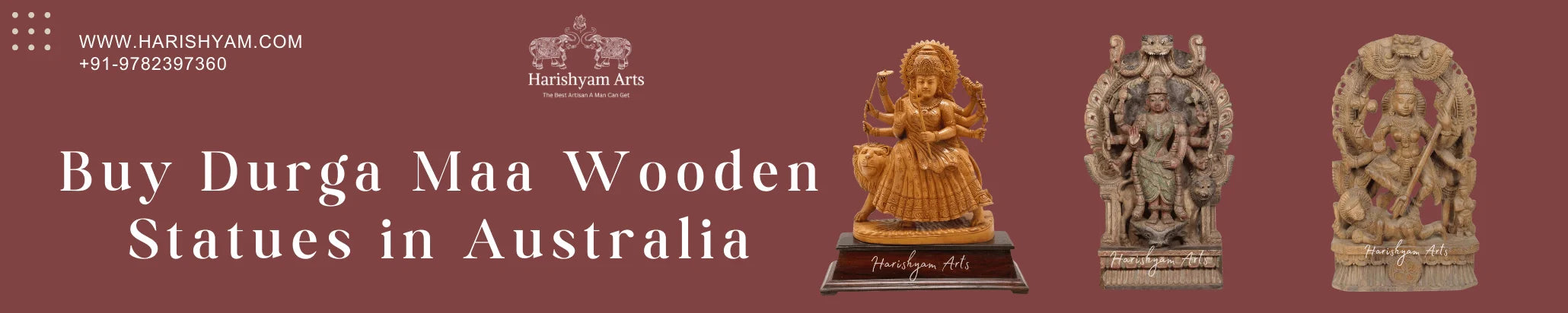 Buy Durga Maa Wooden Statues in Australia