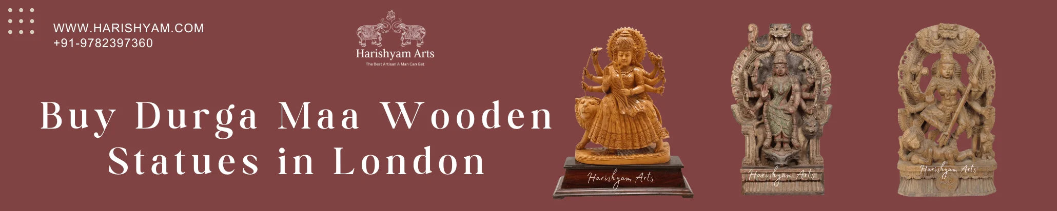 Buy Durga Maa Wooden Statues in London
