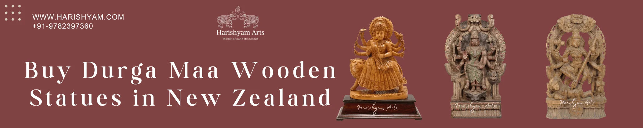 Buy Durga Maa Wooden Statues in New Zealand