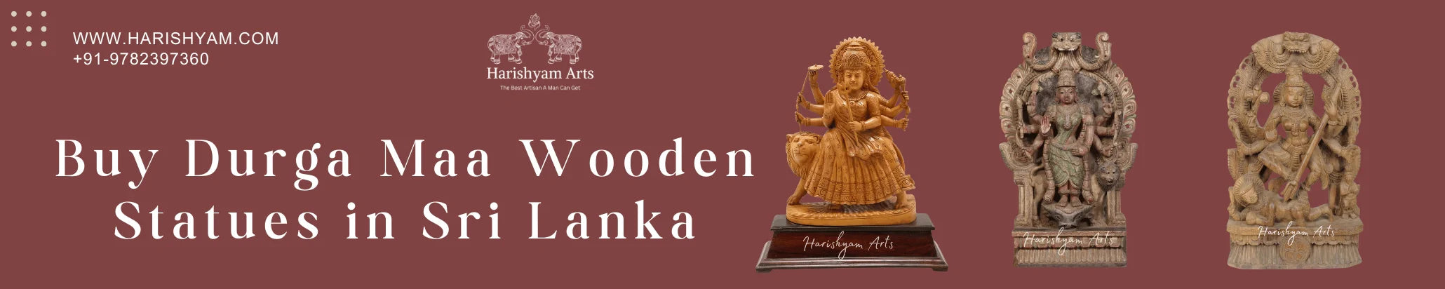 Buy Durga Maa Wooden Statues in Sri Lanka
