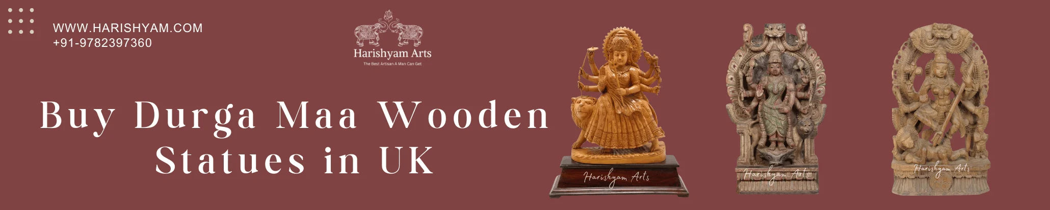 Buy Durga Maa Wooden Statues in UK