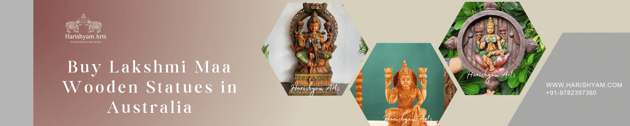 Buy Lakshmi Maa Wooden Statues in Australia
