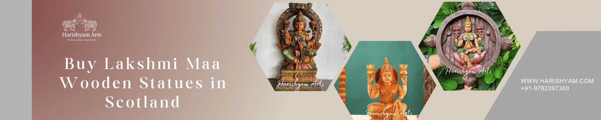 Buy Lakshmi Maa Wooden Statues in Scotland