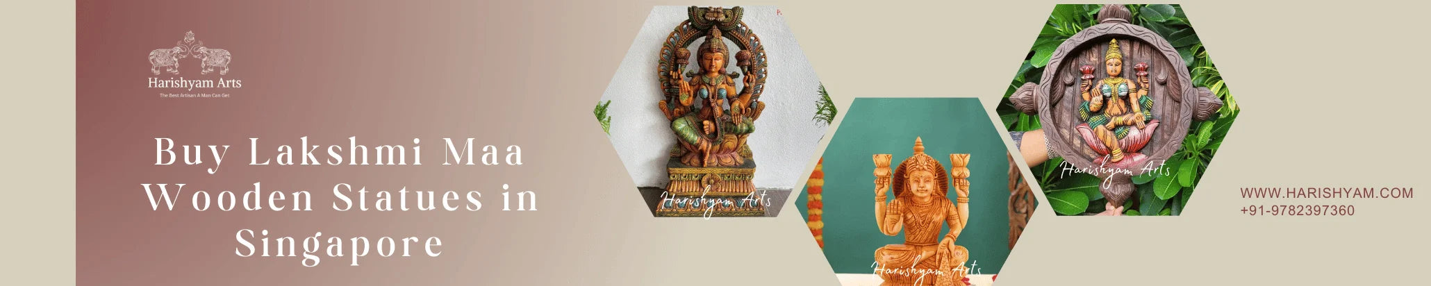 Buy Lakshmi Maa Wooden Statues in Singapore