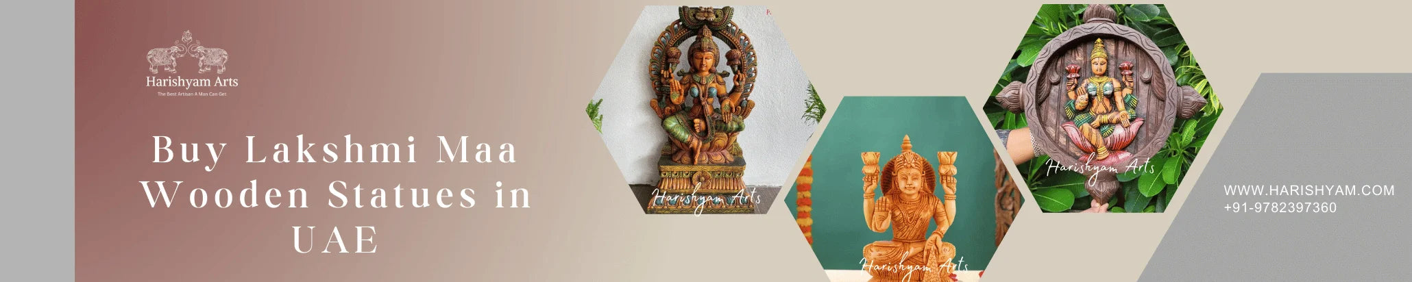 Buy Lakshmi Maa Wooden Statues in UAE