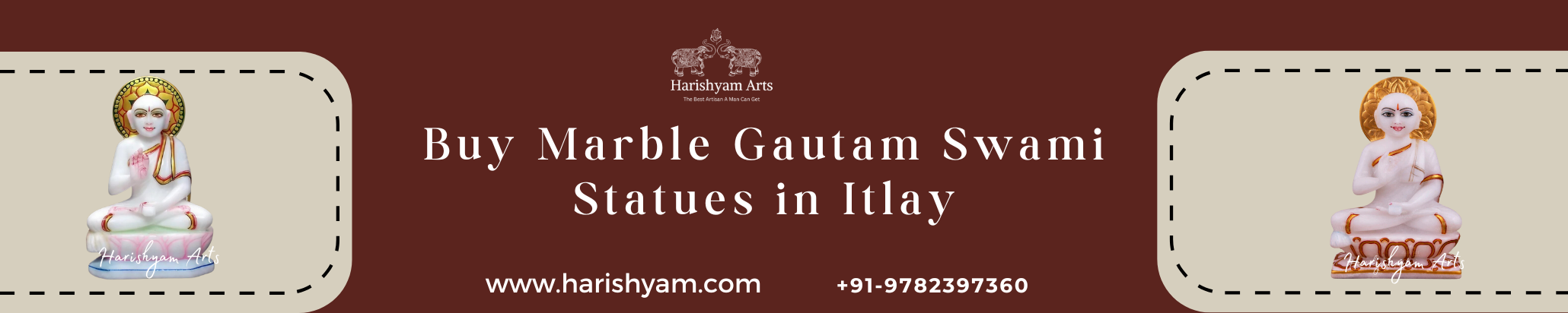 Buy Marble Gautam Swami Statues in Itlay