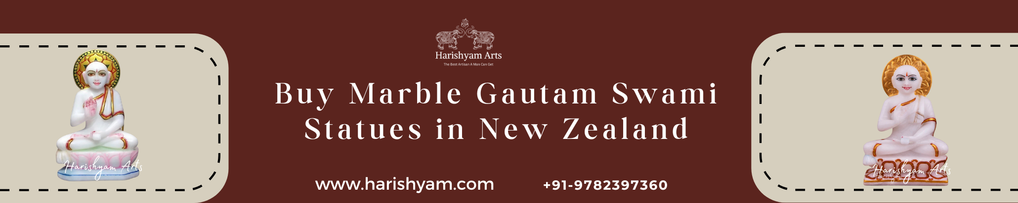 Buy Marble Gautam Swami Statues in New Zealand
