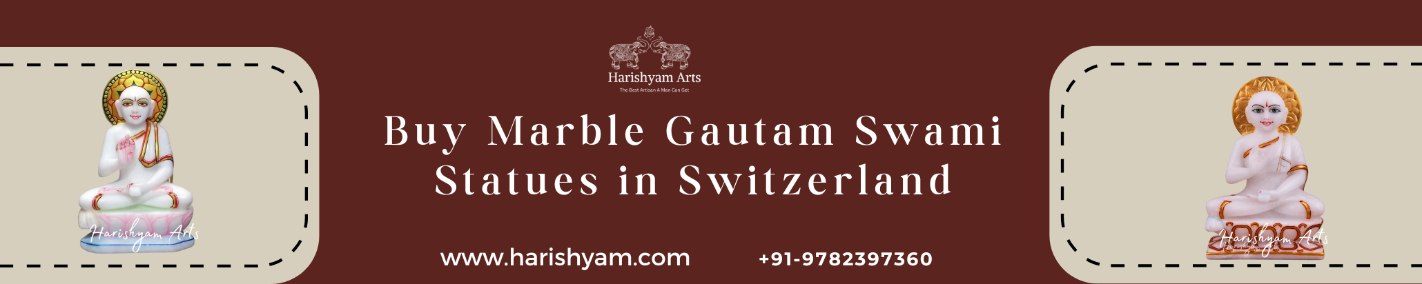 Buy Marble Gautam Swami Statues in Switzerland