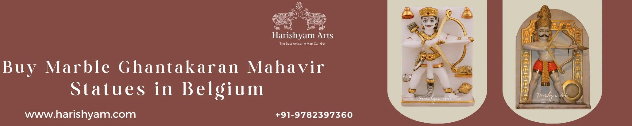 Buy Marble Ghantakaran Mahavir Statues in Belgium