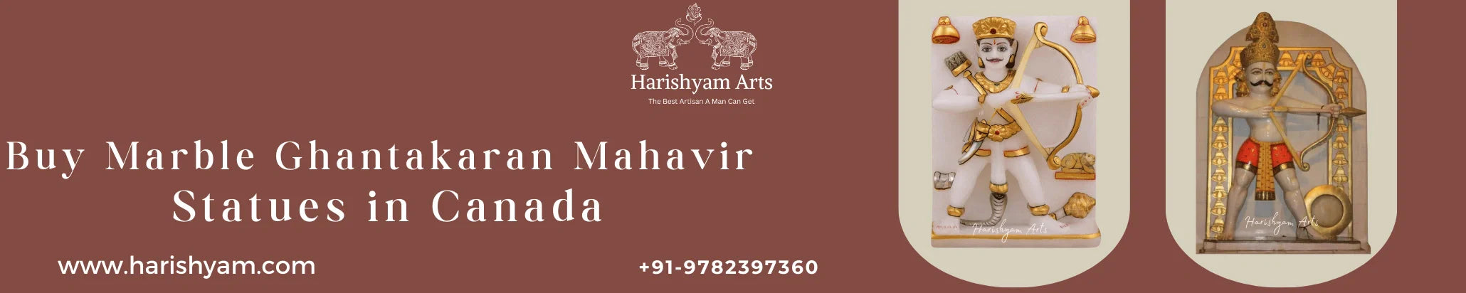 Buy Marble Ghantakaran Mahavir Statues in Canada
