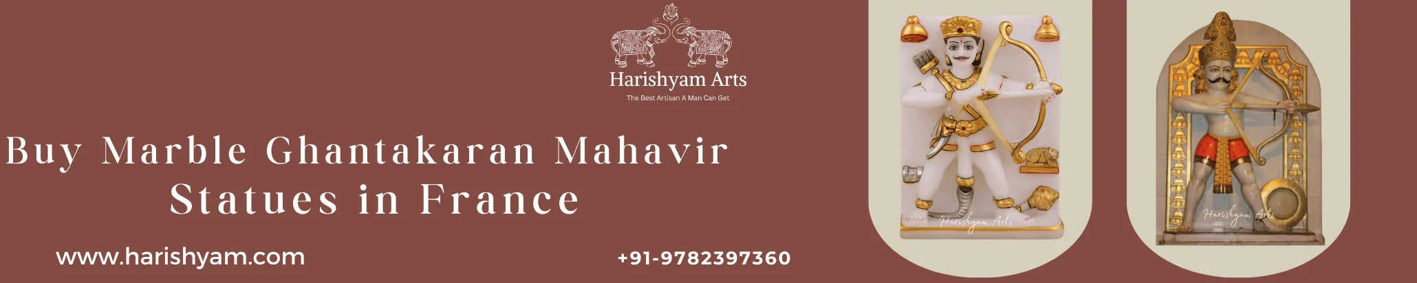 Buy Marble Ghantakaran Mahavir Statues in France