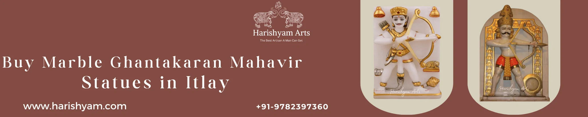 Buy Marble Ghantakaran Mahavir Statues in Itlay