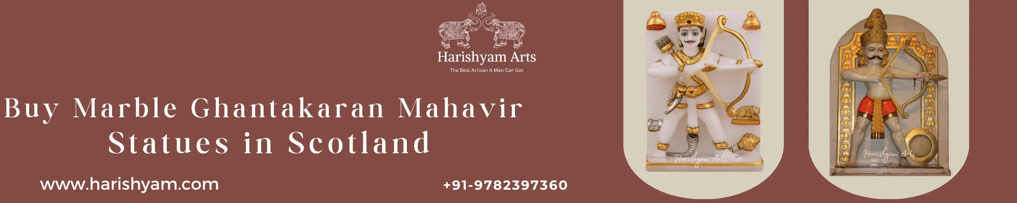 Buy Marble Ghantakaran Mahavir Statues in Scotland