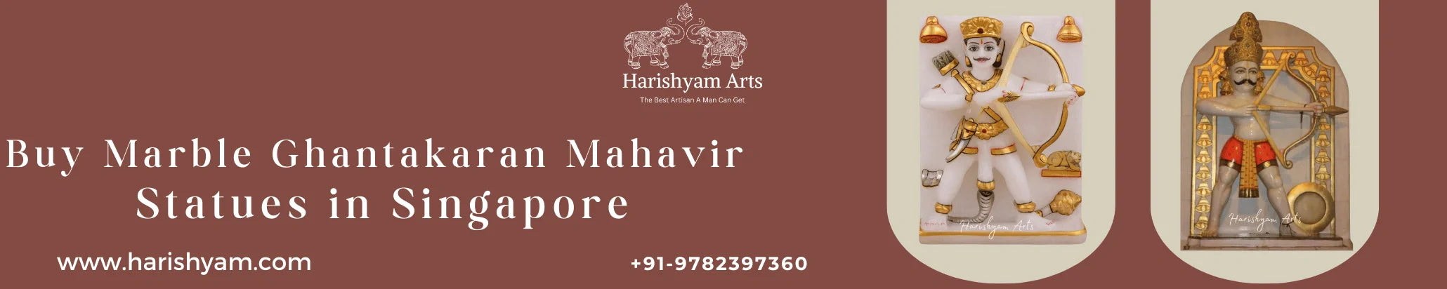 Buy Marble Ghantakaran Mahavir Statues in Singapore