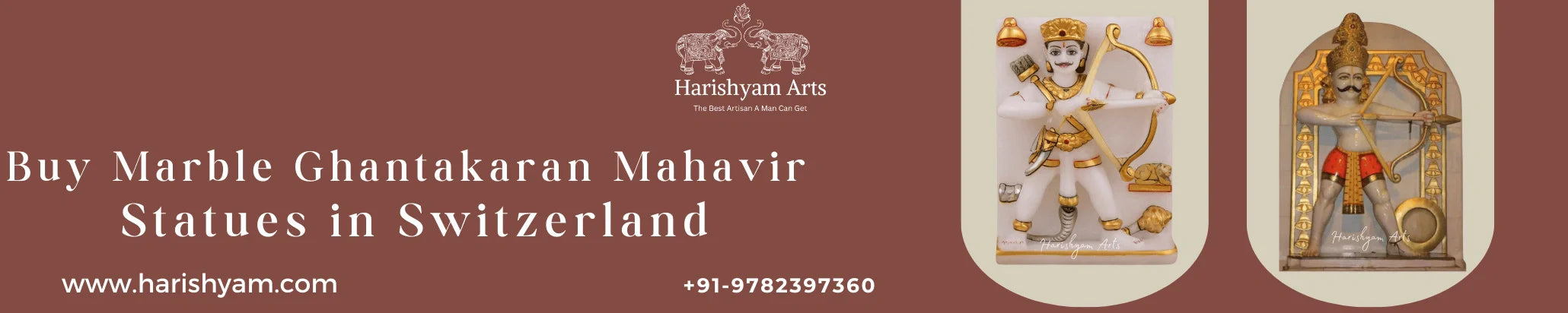 Buy Marble Ghantakaran Mahavir Statues in Switzerland
