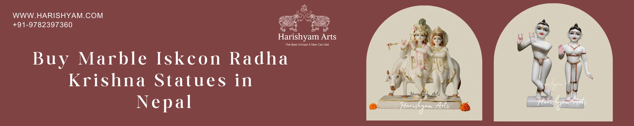 Buy Marble Iskcon Radha Krishna Statues in Nepal