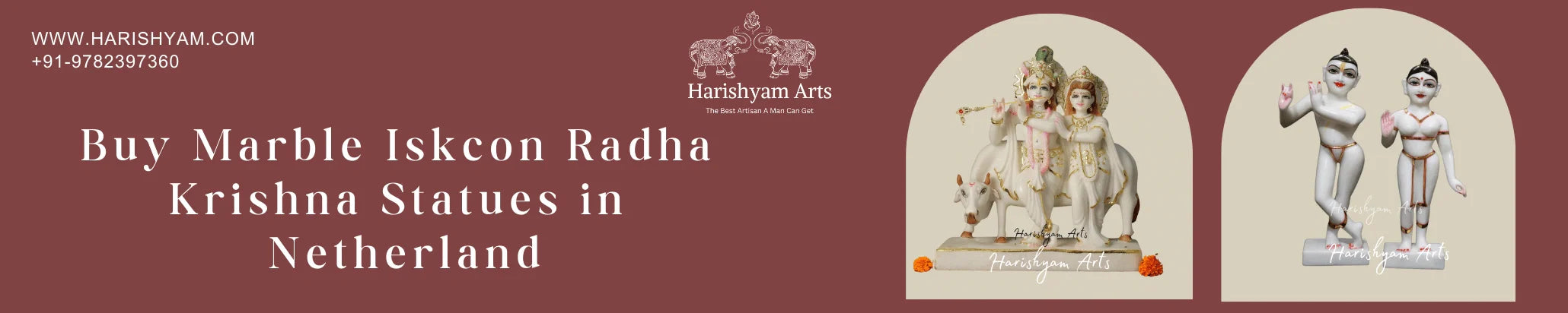 Buy Marble Iskcon Radha Krishna Statues in Netherland