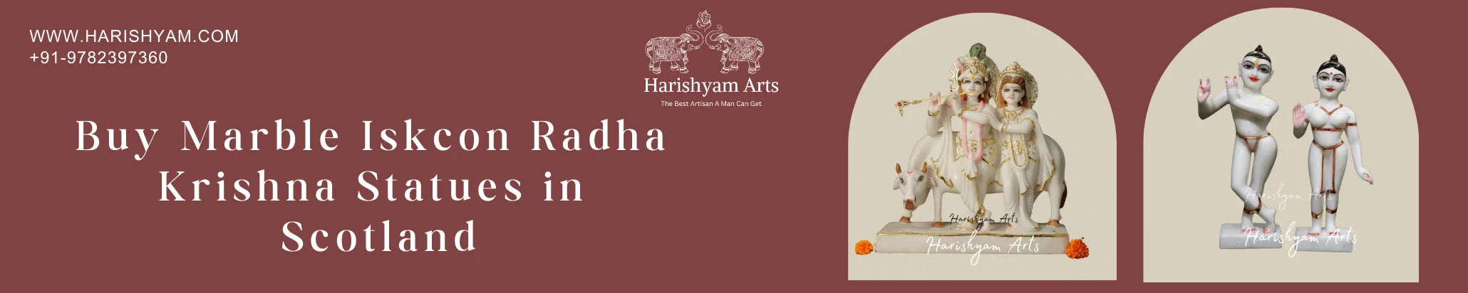 Buy Marble Iskcon Radha Krishna Statues in Scotland