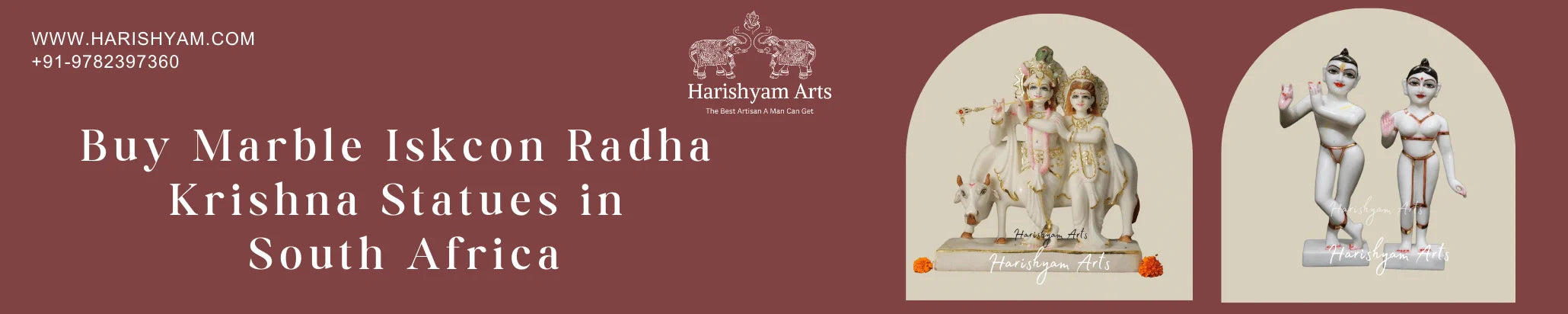 Buy Marble Iskcon Radha Krishna Statues in South Africa